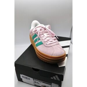 adidas VL Court Bold Platform Sneakers Pink Green Gum Women's 6.5 New w/ Box